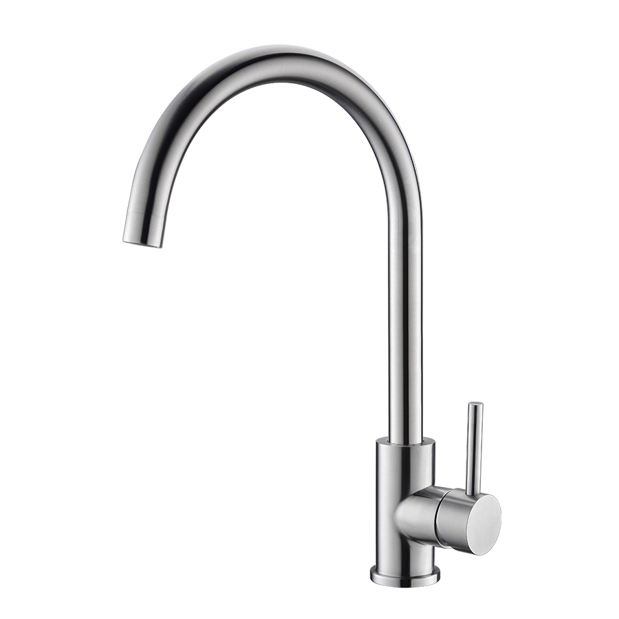 THUN Brush Nickl 304 Stainless Steel Single Handle Bar Sink Faucet