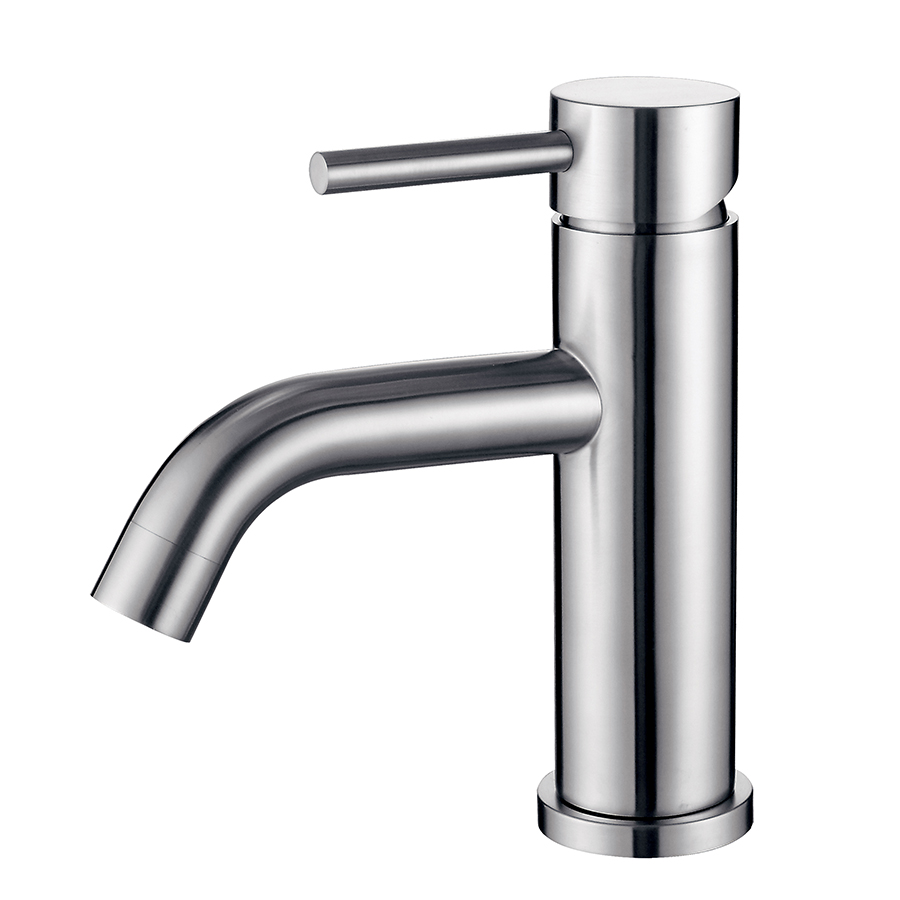 THUN Popular Brushed Nickel Single Hole Bathroom Water Faucet for Wholesale