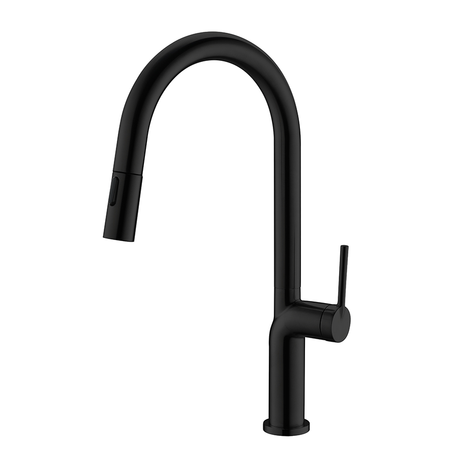 THUN Best 2023 Matte Black Pull Down Kitchen Faucet with Sprayer for Hard Water