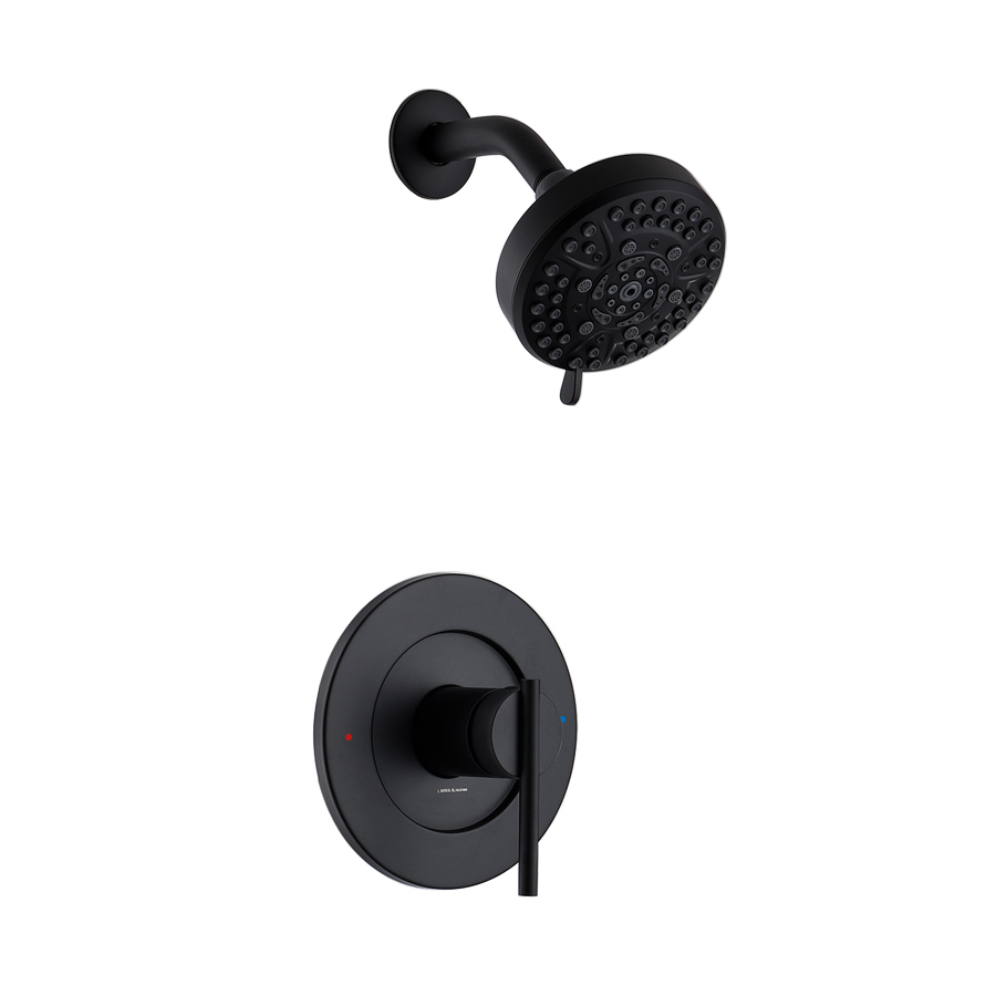 Best Matte Black Shower Head And Handle Sets Builders for THUN