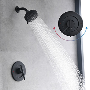 New Arrival Modern Matte Black Wall Mounted Shower Faucets