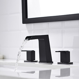 New Arrival Design Beautiful Matte Black Widespread Bathroom Faucets
