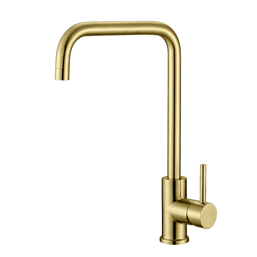 2023 Best Sale Brushed Gold One Hole Kitchen Faucets
