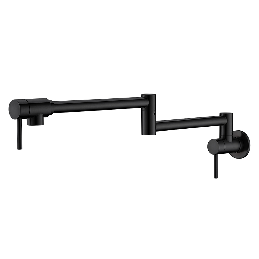 THUN Modern Pot Filler Kitchen Faucet with Wall Mounted for Matte Black Stainless Steel