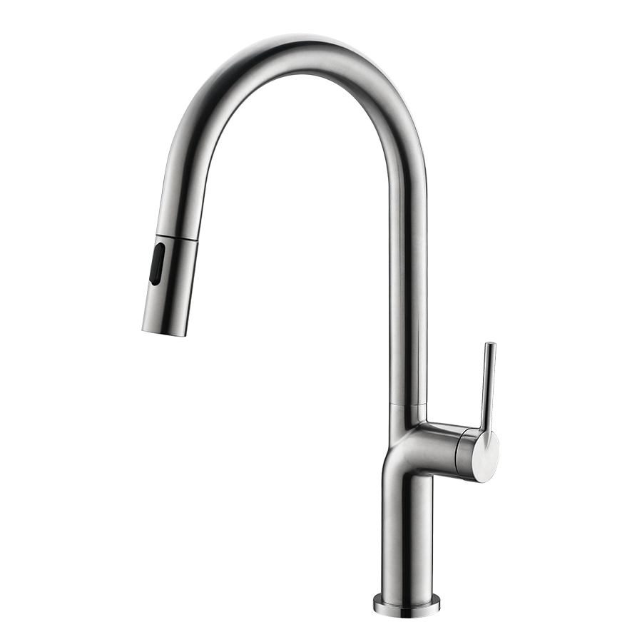 Thun High Quality Cheap Single Hole Single Lever Kitchen Faucets with Pull Down Sprayer