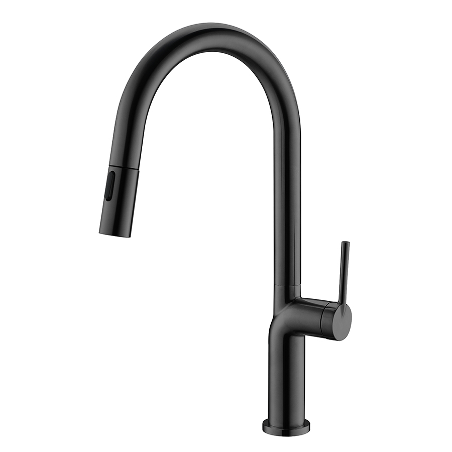 Thun 2023 Best Gunmetal Single Handle Kitchen Faucet with Pull Down Sprayer for Buy