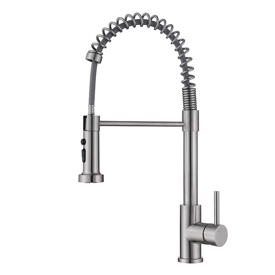 Thun Upc Spring Pull down Brushed Nickel Sprayer Kitchen Faucet Sale