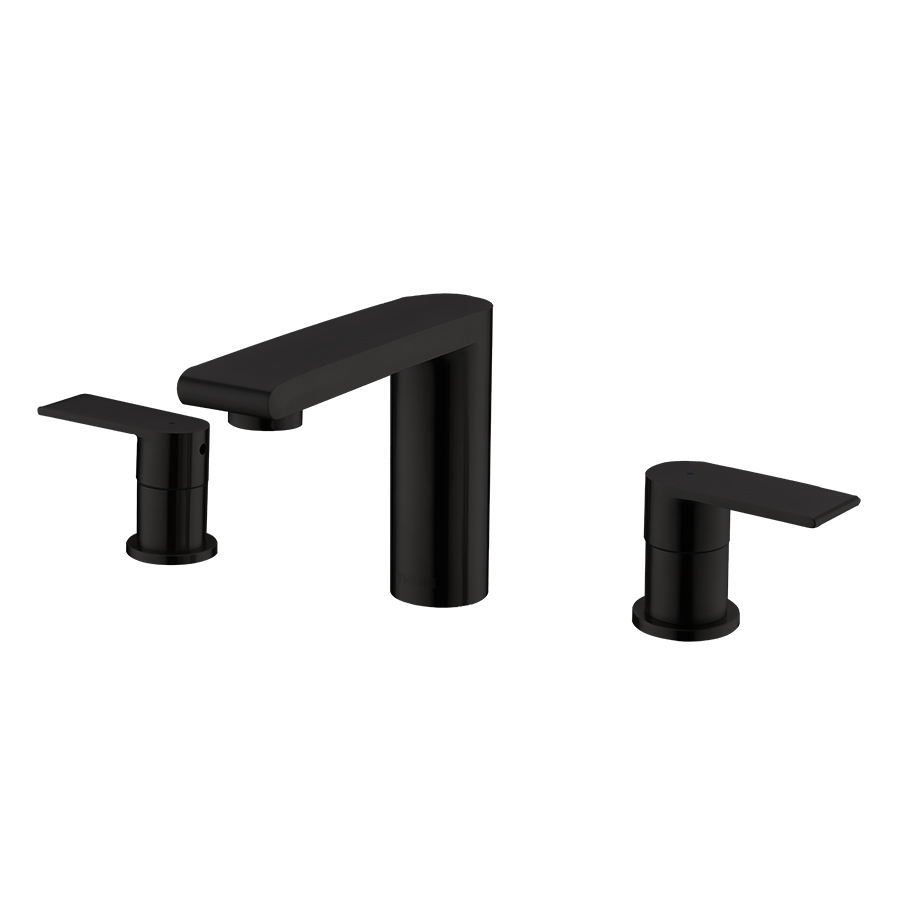 THUN 2023 Best Matte Black Wide Set Widespread Bathroom Faucets