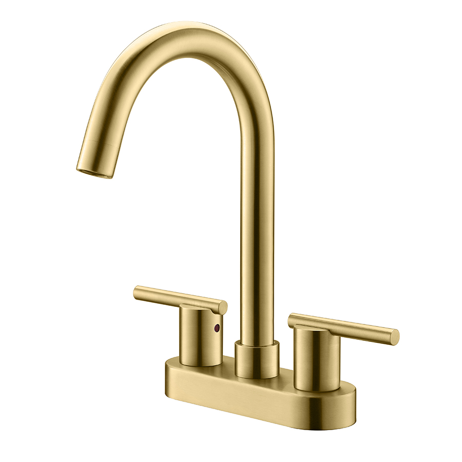 THUN High Arc Gold Tone 2 Handle Centerset Faucets For Wholesale